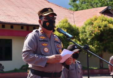 WakaPolres Nias Pimpin Upacara Kenaikan Pangkat 36 Personil