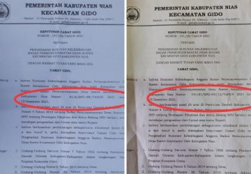 Dinilai Camat Gidö dan Kades Saling Lempar Terhadap SK BPD Desa Soewe