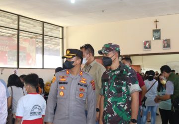 Kapolres Nias & Dandim 0213/Nias Serta Wawako Gunungsitoli Tinjau Vaksinasi Anak