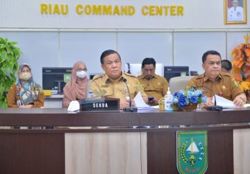 Pemprov Riau Meggelar Rapat Bersama Perwakilan KPK RI Secara Virtual
