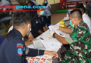 Gandeng TNI, Lapas Pekanbaru Gelar Kegiatan Vaksinasi booster Kepada Petugas
