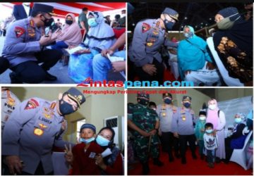 Kapolri Sigit Tinjau Langsung Pelaksanaan Akselerasi Vaksinasi Di Kabupaten Kampar