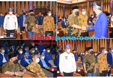 Bupati Kampar Hadir Langsung Acara Pelantikan H. Agung Nugroho Sebagai Ketum PD Demokrat Riau