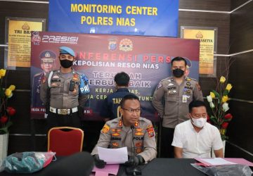 Polres Nias Press Release Kasus Pembunuhan Di Saitagaramba Nias, Pelaku Terancam 15 Tahun Penjara