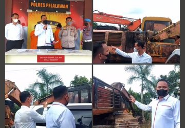 Pengusaha Pertambangan Tanah Ilegal di kabupaten Pelalawan Diciduk Polisi
