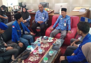PC PMII  Dan Disdagperin Bengkalis, membahas Persoalan Kelangkaan minyak goreng dan bio solar