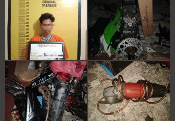 Sat Reskrim Polsek Bukit Raya Amankan Pelaku Penggasak 2 Unit Sepeda Motor Dari Bengkel