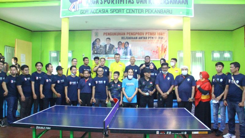 Kejuaraan Tenis Meja Pengprov PTMSI Riau Di Ikuti 150 Peserta