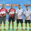 Tim Batminton Setda Kampar Sambut Eksebisi dengan Tim Setko Dumai