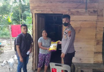 Polsek Lahewa Kembali Gelar Beri Bantuan Ke Warga Tidak Mampu