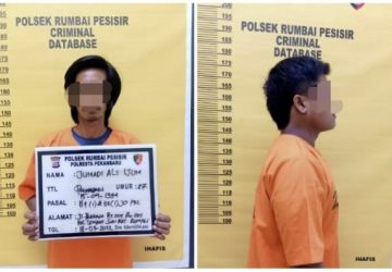 Tim Opsnal Polsek Rumbai Pesisir Ringkus Dua Pelaku Pengguna Narkoba di Rumah Kosong