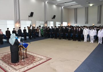 Bupati Bengkalis Kasmarni Melantik 9 Pejabat Tinggi Pratama dan 53 Pejabat Administrator