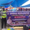 Jajaran Polres Kampar Sosialisasi Operasi Lancang Kuning Dan Bagikan Masker