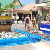 Polres Bengkalis Musnakan Puluhan Knalpot Bronk dan Miras Terjaring  Razia