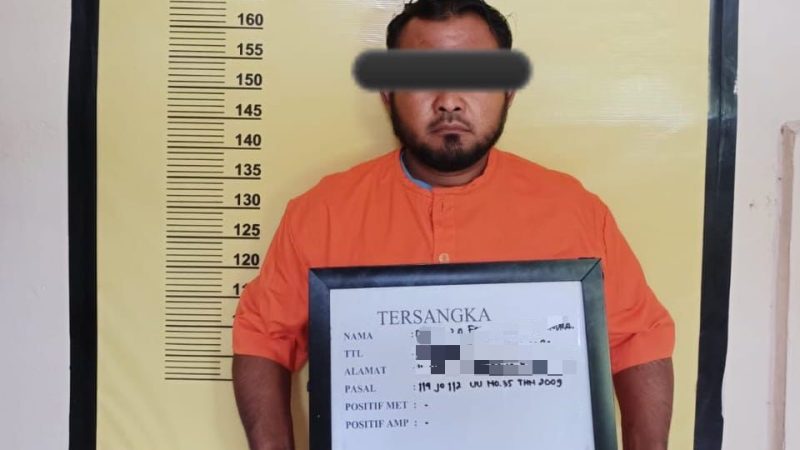 Unit Reskrim Polsek Bukit Raya Berhasil Diamankan Pelaku Pengedar Narkotika Jenis Shabu Di Hotel City Smart