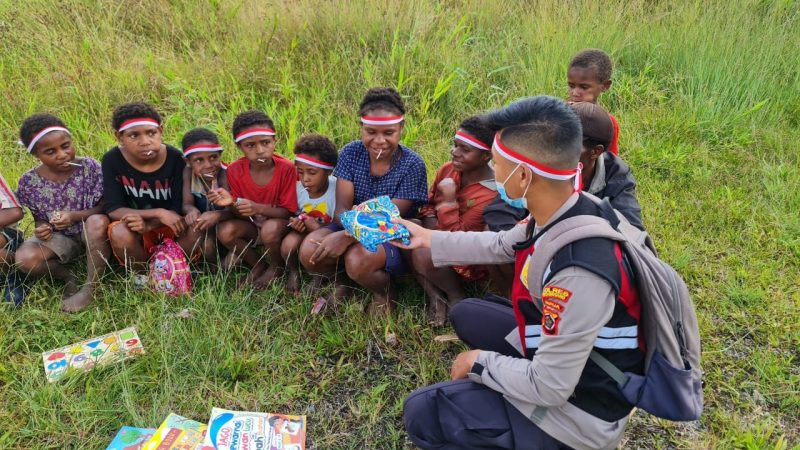 Program SI-IPAR, Tanamkan Rasa Cinta Tanah Air Sejak Usia Dini Anak -anak Serambakon Pegunungan Bintang