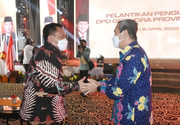 Bupati Kampar Hadiri Langsung Pelantikan  Muhammad Rahul Sebagai Ketum Partai Gerindra Riau