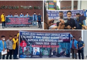 Demo Mahasiswa di Pekanbaru Desak Kejati Usut Dugaan Korupsi Bapenda Kota Pekanbaru