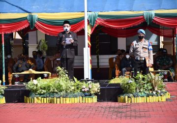 Bupati Bengkalis di Wakili Sekda H Bustami HY Memimpin Apel Gelar Pasukan Operasi Ketupat 2022