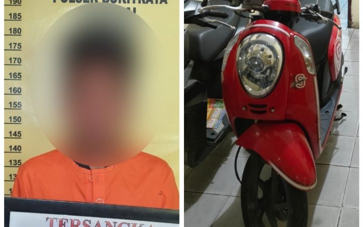 Tim Opsnal Polsek Bukit Raya Berhasil Menangkap Seorang Pelaku Curanmor