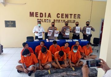 Ungkap 7 laporan kasus pencurian aset milik PT. PHR. Polres Rohil Berhasil Tangkap 16 Tersangka di Berbeda TKP