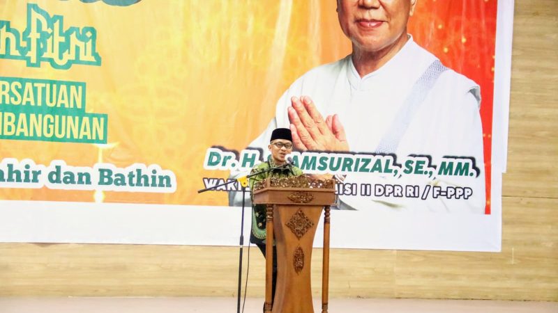 Bupati Bengkalis Kasmarni Diwakili Wakil Bupati Bengkalis H. Bagus Santoso Menghadiri Acara Halal Bihalal Bersama Wakil Ketua Komisi II DPR-RI