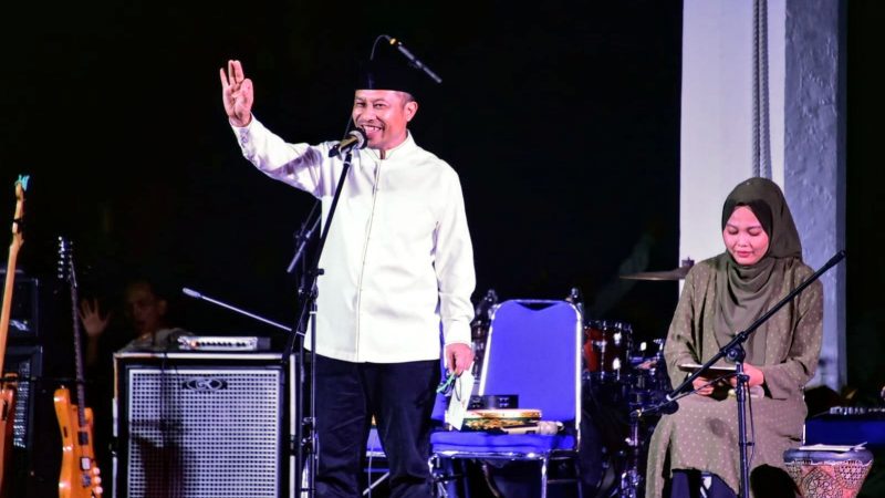 Gerup Musik Religibuluh Perindu Menggelar Halal Bihalal di Lapangan Tugu Bengkalis