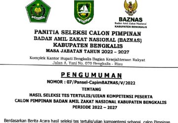 Di umumkan 12 dari 15 Capim Baznas Dinyatakan Lulus Tes Kompetensi