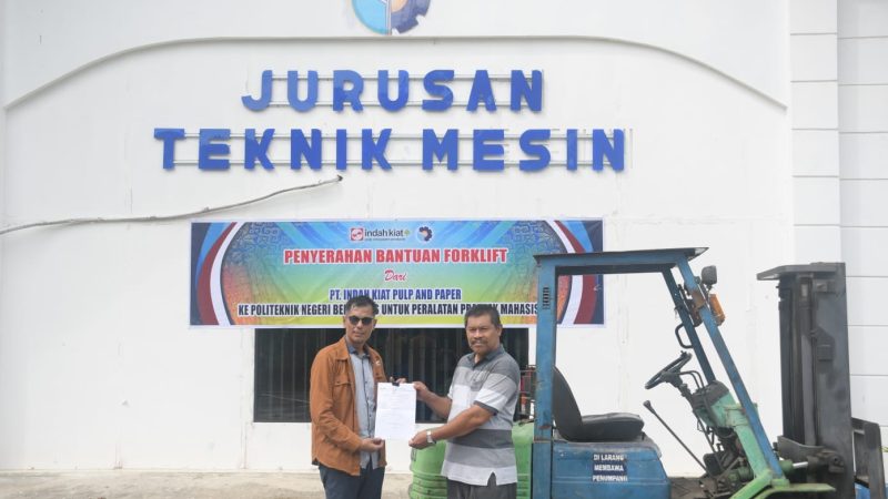 Polbeng Terima Hibah Satu Unit Forklip