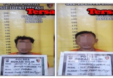 2 Kawanan Perompak Berhasil Diamankan Oleh Tim Gabungan Satreskrim Polres Rohil Bersama Jatanras Polda Riau