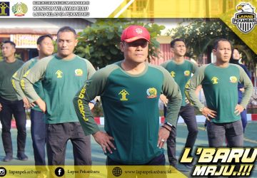 Jaga Kebugaran dan Tingkatkan Imun Tubuh, Lapas Kelas IIA Pekanbaru Adakan Senam Pagi