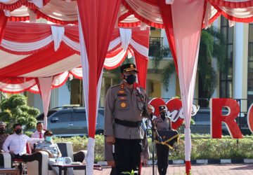 Polres Rokan Hilir Menggelar Apel Operasi Patuh Lancang Kuning Tahun 2022