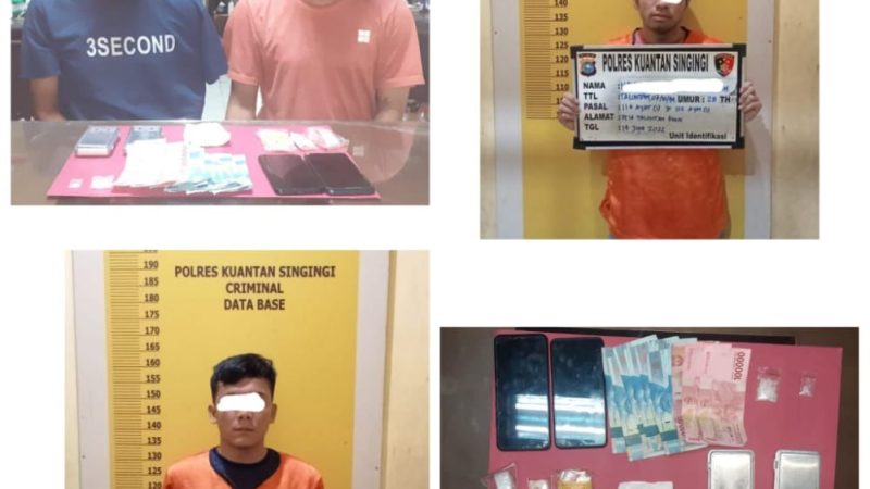 Tim Opsnal Sat Narkoba Polres Kuansing Tangkap 2 Resedivis Pelaku Pengedar Narkoba