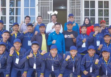 Bupati Rohil Afrizal Sintong Lepas Kontigen POPDA Riau XV