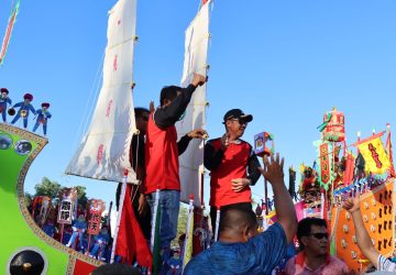 Polres Rohil Kerahkan Personel Untuk Pengamanan Ritual Bakar Tongkang