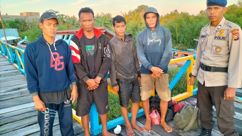 Terkait Tindak Pidana Perikanan Satu Nakhoda dan Tiga ABK Diamankan Sat Pol Air Polres Rohil