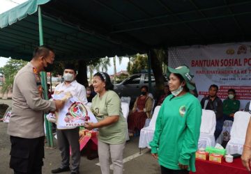 Polres Nias Berbagi Kasih Dalam Menyambut HUT Bhayangkara Ke-76 Tahun 2022