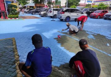 Lapas Kelas IIA Pekanbaru Lakukan Perawatan dan Pemeliharaan Bangunan Agar Menarik