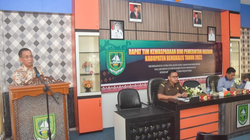 Kesbangpol Fasilitas Rapat Tim Wasdin Bengkalis