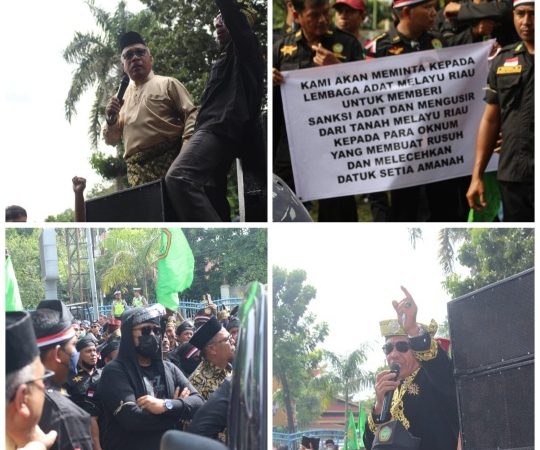 Simbol Dicerca dan Dihina, 2300 Masyarakat Melayu Riau Sampaikan 5 Tuntutan pada DPRD Provinsi Riau