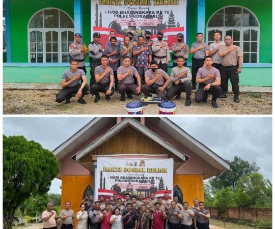 Peringati HUT Bhayangkara ke-76, Polres Rohil Gelar Baksos Religi
