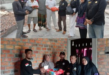LM2R Kabupaten Bengkalis Berbagi Kepada Korban Rumah Kebakaran