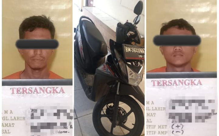 Tim Opsnal Sanduak Satreskrim Polsek Bukit Raya Mengamankan 2 Pelaku Curanmor, Beraksi di 9 TKP