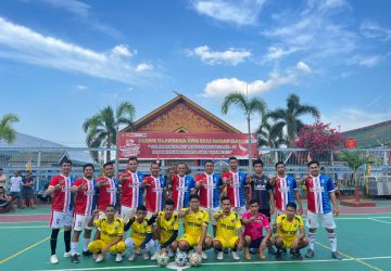 Laga Panas Futsal, Pengawal Lapas Pekanbaru Ditahan Imbang Blok D