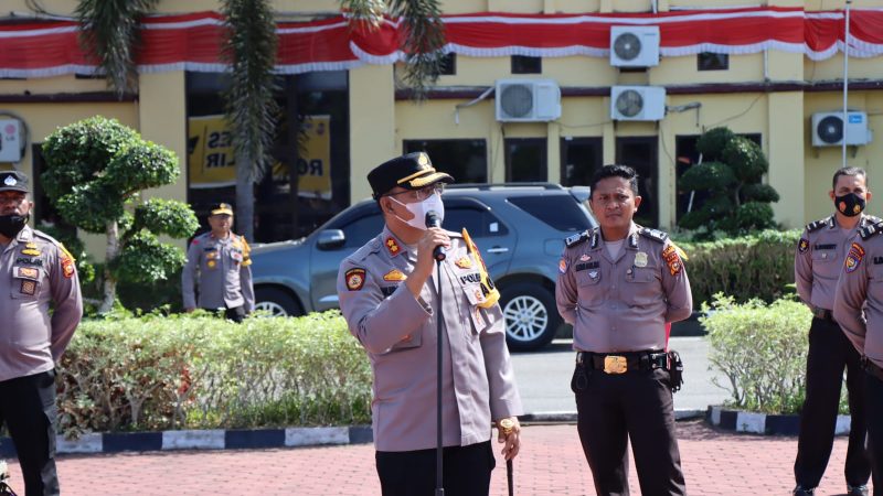 Polres Rohil bersama Jajaran Melangsungkan Pelepasan Hewan Qurban 44 Ekor Sapi 4 Ekor Kambing