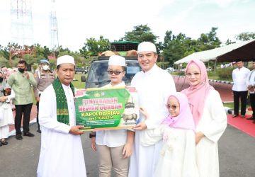 Gandeng PHBI, Polda Riau Gelar Sholat Idul Adha 1443 Hijriah Bersama Masyarakat, 207 Hewan Qurban Didistribusikan