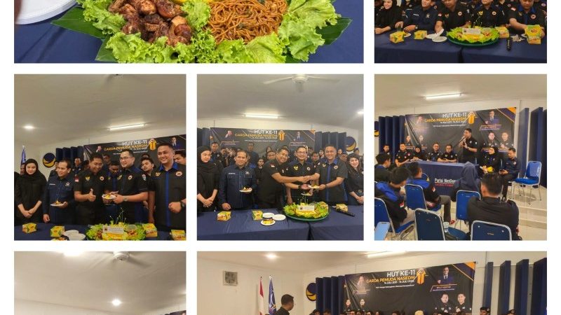 HUT ke-11 Garda Pemuda Nasdem, Pengurus DPW Riau Live Zoom bersama Ketum Prananda Surya Paloh
