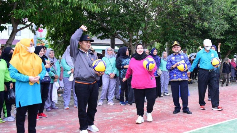 Bupati Bengkalis Buka Turnamen Voli PKK Sempena Hari Jadi Bengkalis Ke 510
