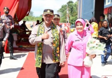 Pisah sambut Kapolres Rohul dari AKBP Eko Wimpiyanto Hardjito SIK kepada AKBP Pangucap SIK MH