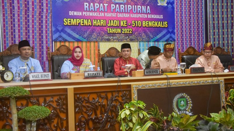 Sempena Peringatan Hari Jadi Bengkalis ke-510, Pemkab Bengkalis Menggelar Sidang Paripurna Istimewa Membangun Negeri